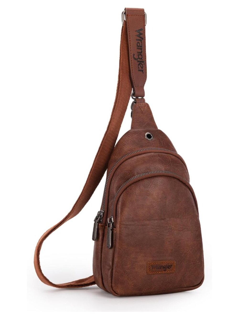 Faux Leather Crossbody Sling Bag Convertible Chest Purse Travel
